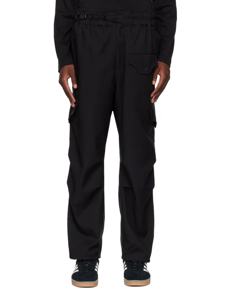 Y-3 Black Sport Uniform Straight Leg Cargo Pants Black