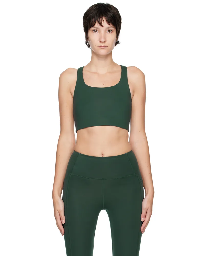 Girlfriend Collective Green Paloma Sport Bra Moss