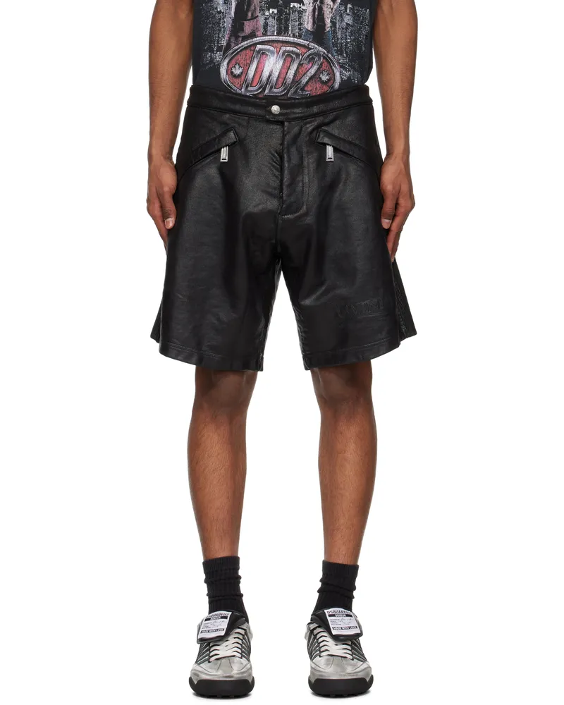 Dsquared2 Black Big Boxer Biker Shorts Black