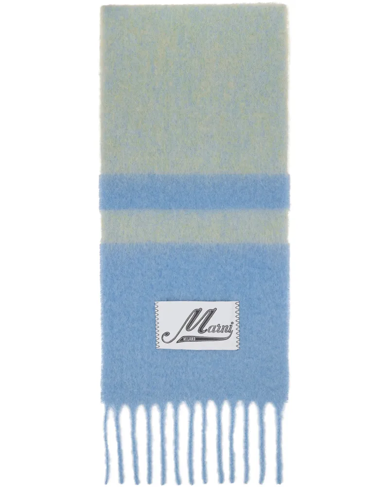Marni Blue Striped Scarf Stb47