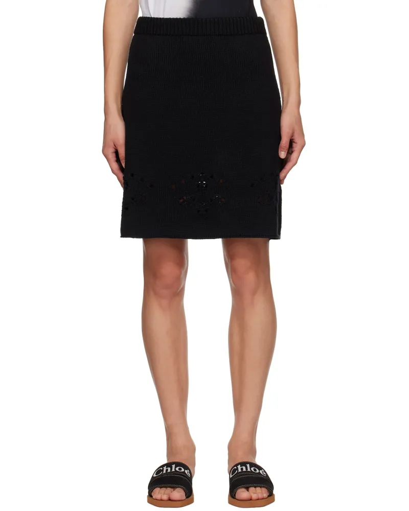 Chloé Black Rib Miniskirt 001