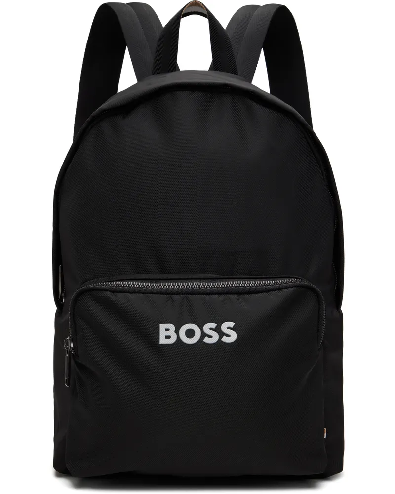 HUGO BOSS Black Contrast Logo Signature Backpack 001-black