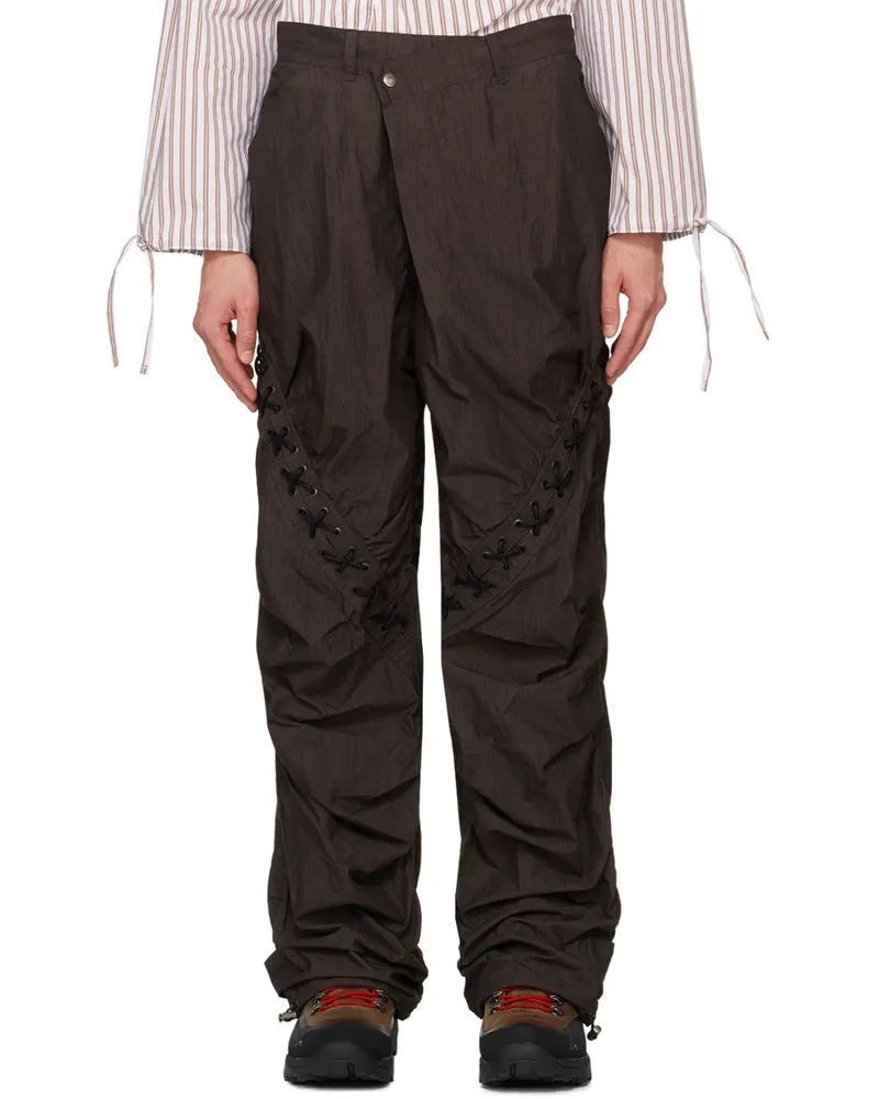 Andersson Bell Gray Dua Lace-Up Trousers Charcoal