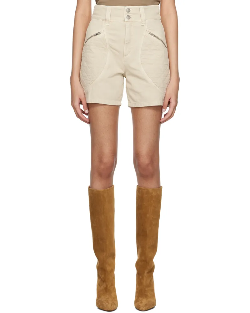 Isabel Marant Beige Candice Denim Shorts 23ec