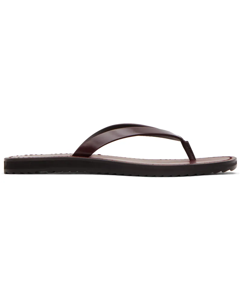 The Row Burgundy City Sandals Bordeaux