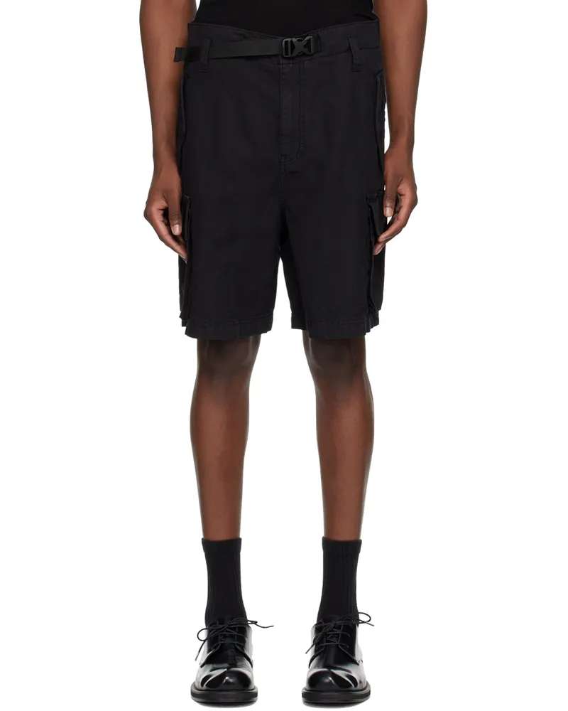 Hope Black Dark Cargo Shorts Black