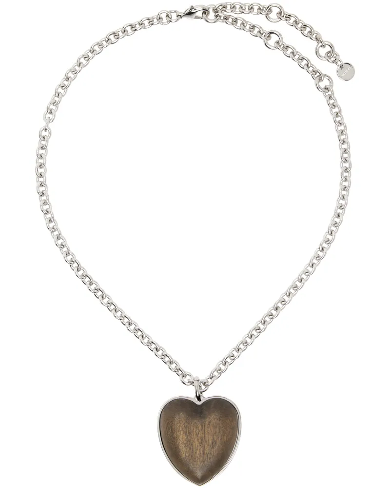 Jacquemus Silver La Casa 'Le collier Pietra' Necklace 986