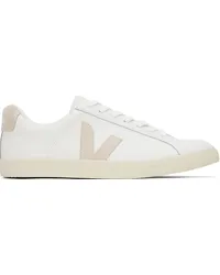 VEJA White Esplar Logo Leather Sneakers Extra-white_sable