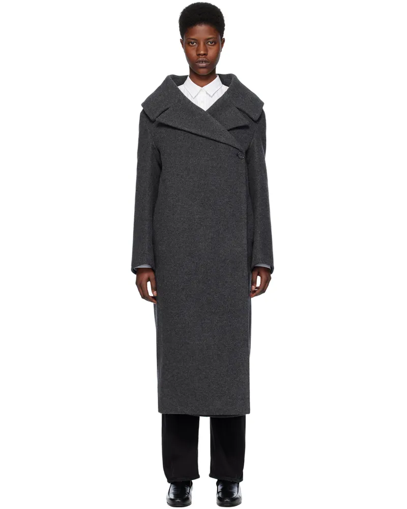 Totême Gray Wrap Coat 083