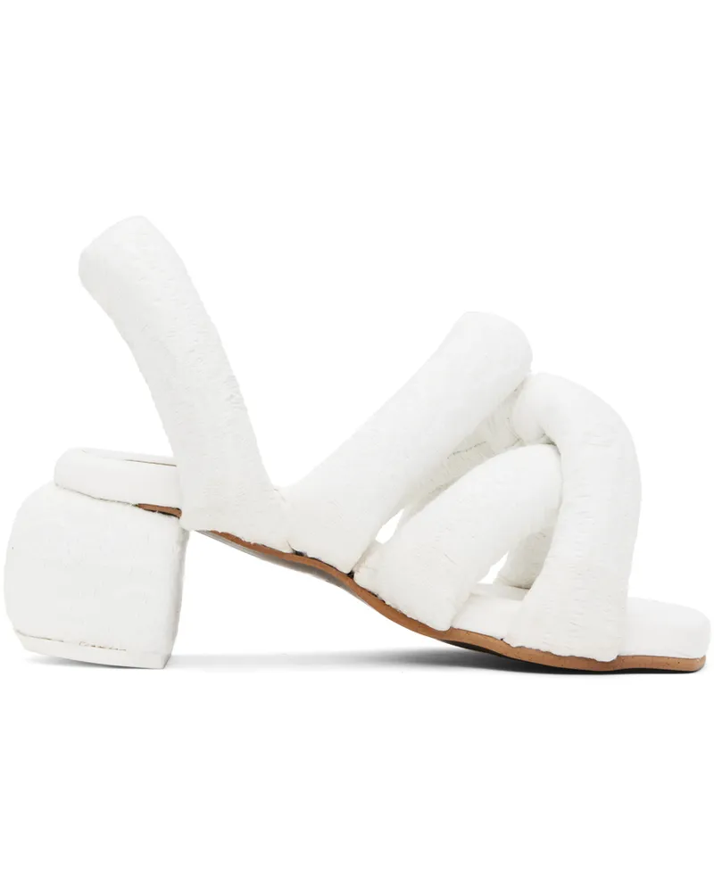 YUME YUME White Sausage Heeled Sandals White