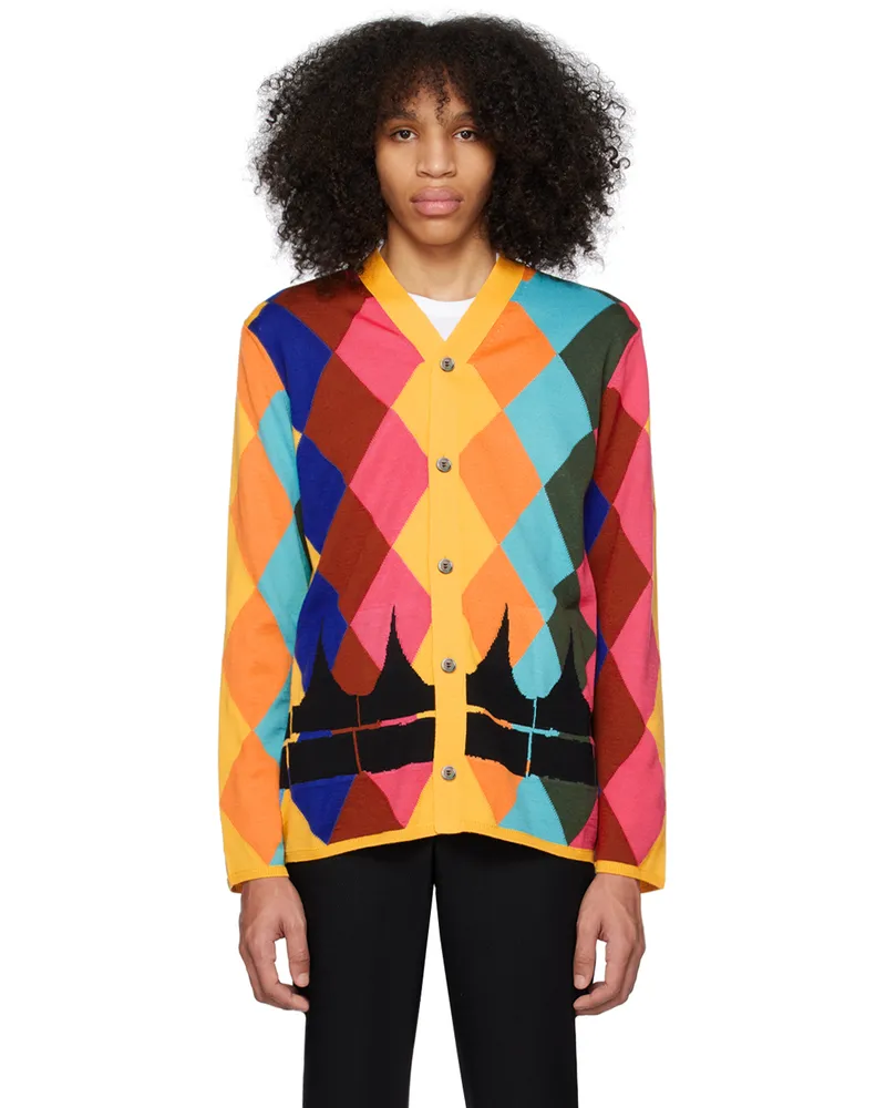 Comme des Garçons Multicolor Check Cardigan 1