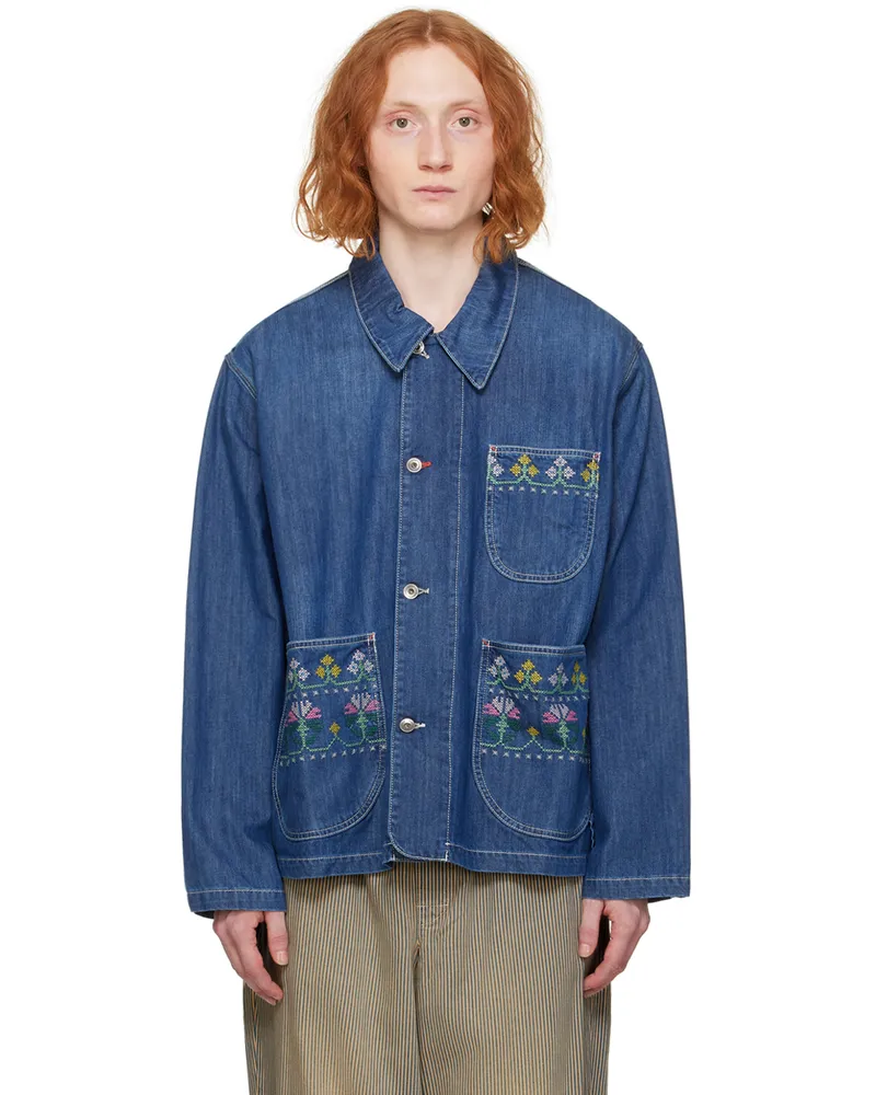 YMC Blue Labor Denim Jacket 40-washed