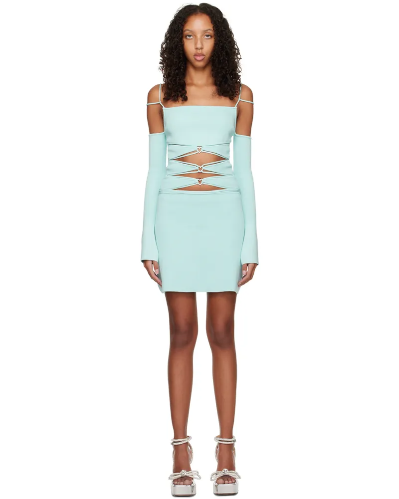 Mach & Mach Blue Kimberly Minidress Pastel