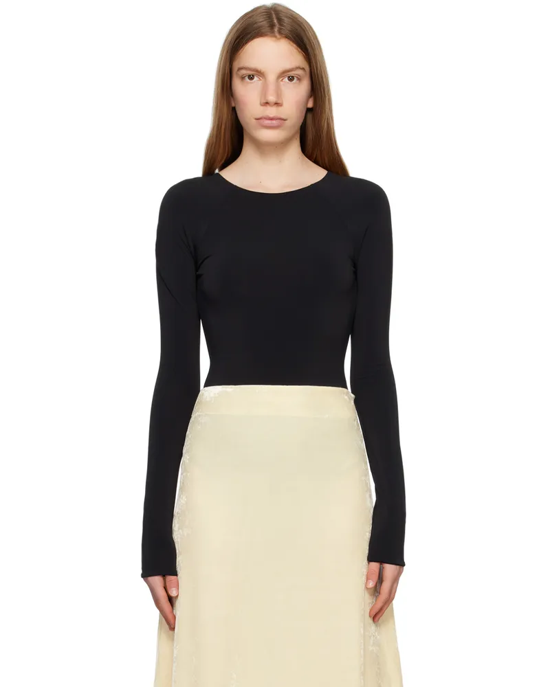 Jil Sander Black Open Back Bodysuit 001