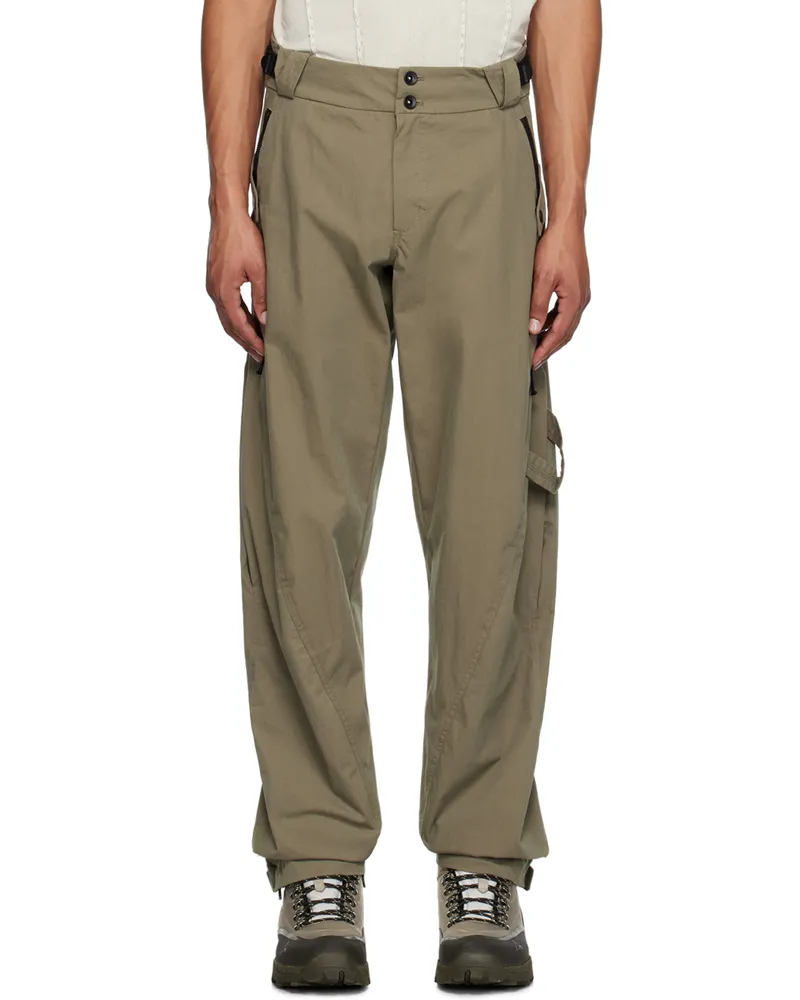 Hyein Seo Taupe Cinch Trousers Khaki