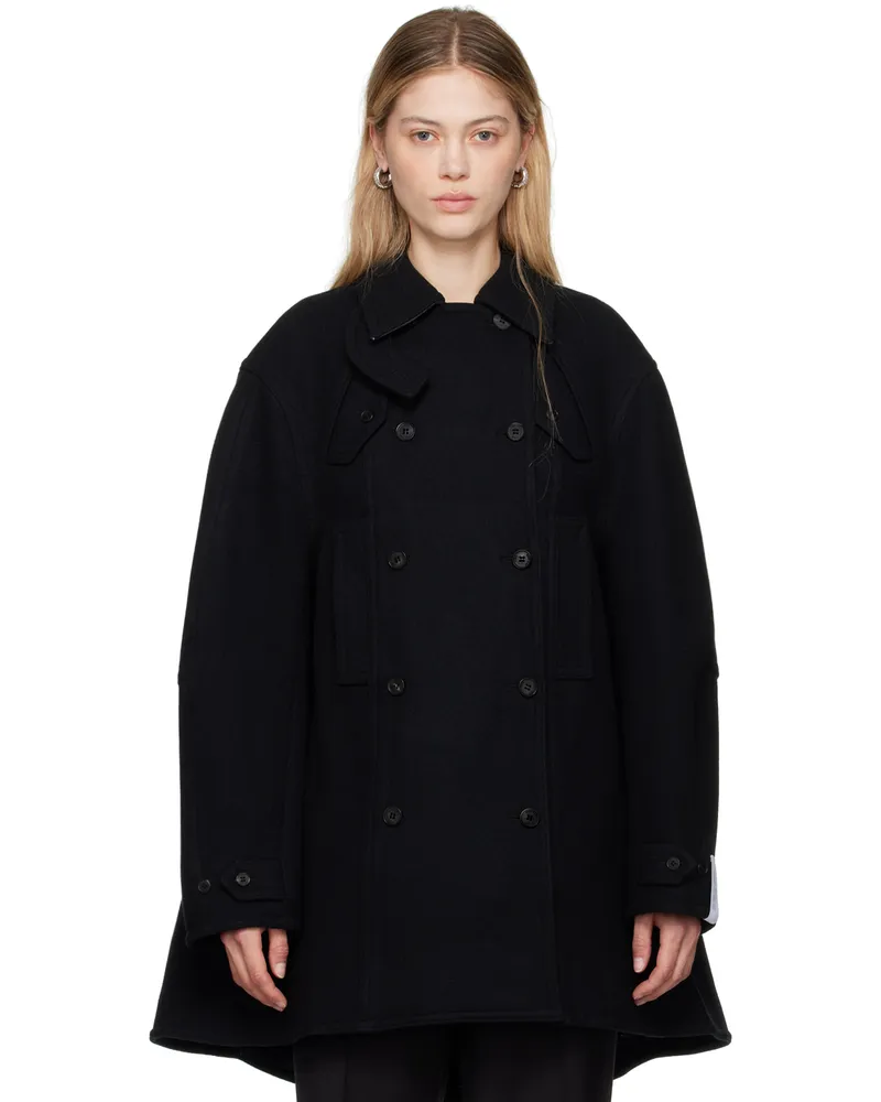 Rokh Navy Oversized Peacoat 5257darknavy