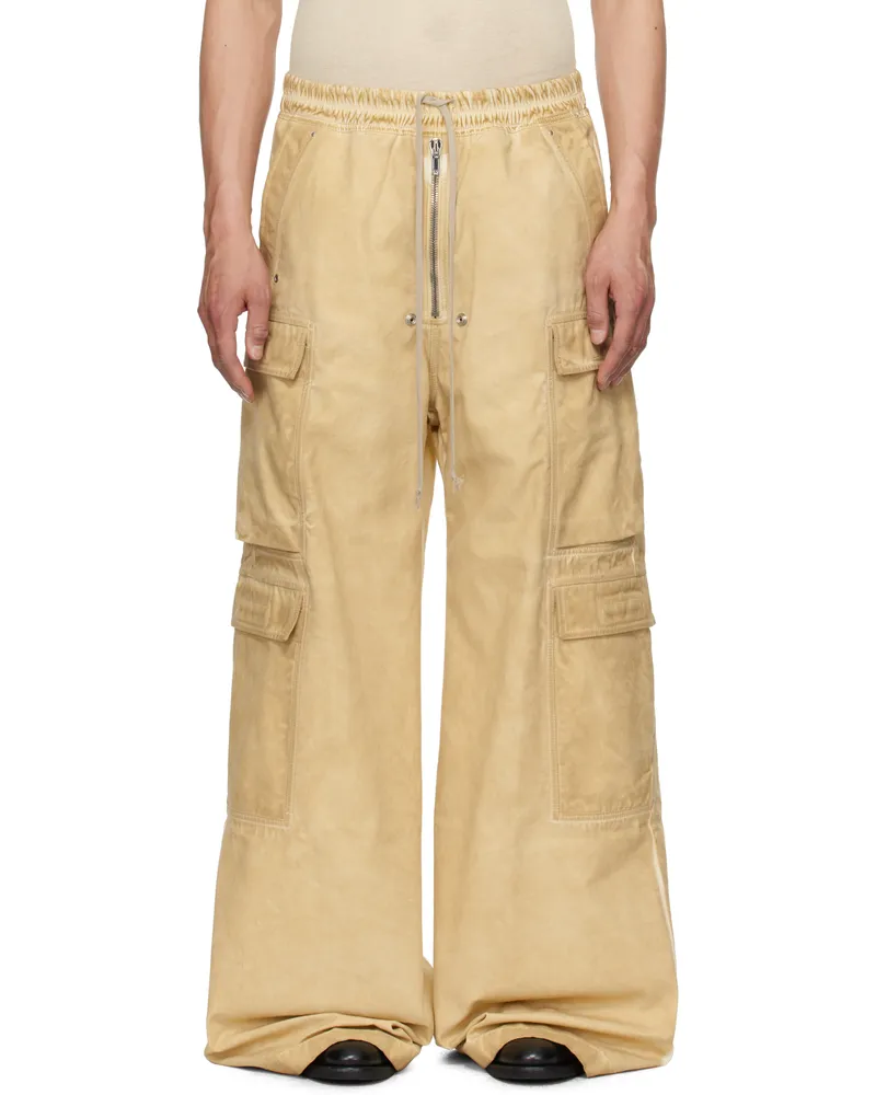 DRKSHDW by Rick Owens Beige Hollywood Double Cargo Jumbo Belas Pants 81