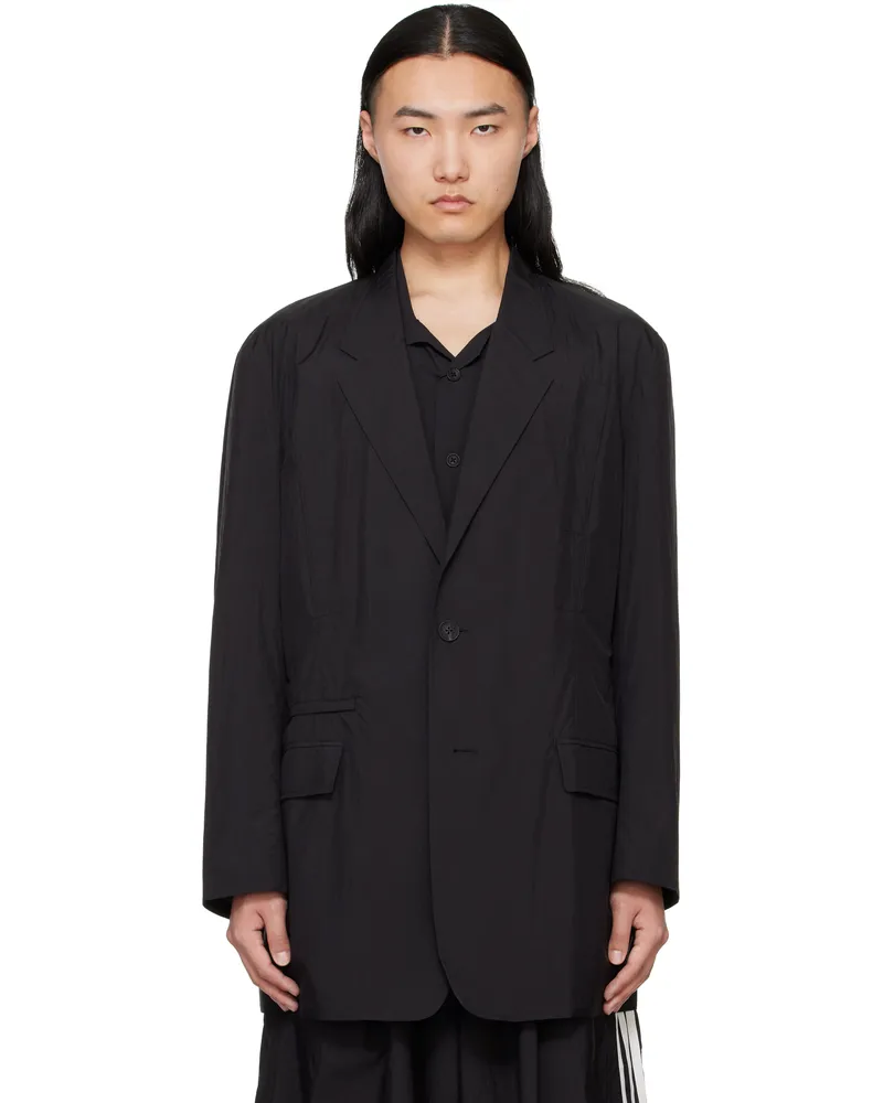 Y-3 Black Nylon Blazer Black