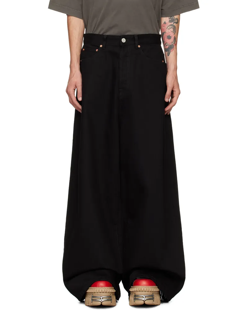 VETEMENTS Black Big Shape Jeans Black