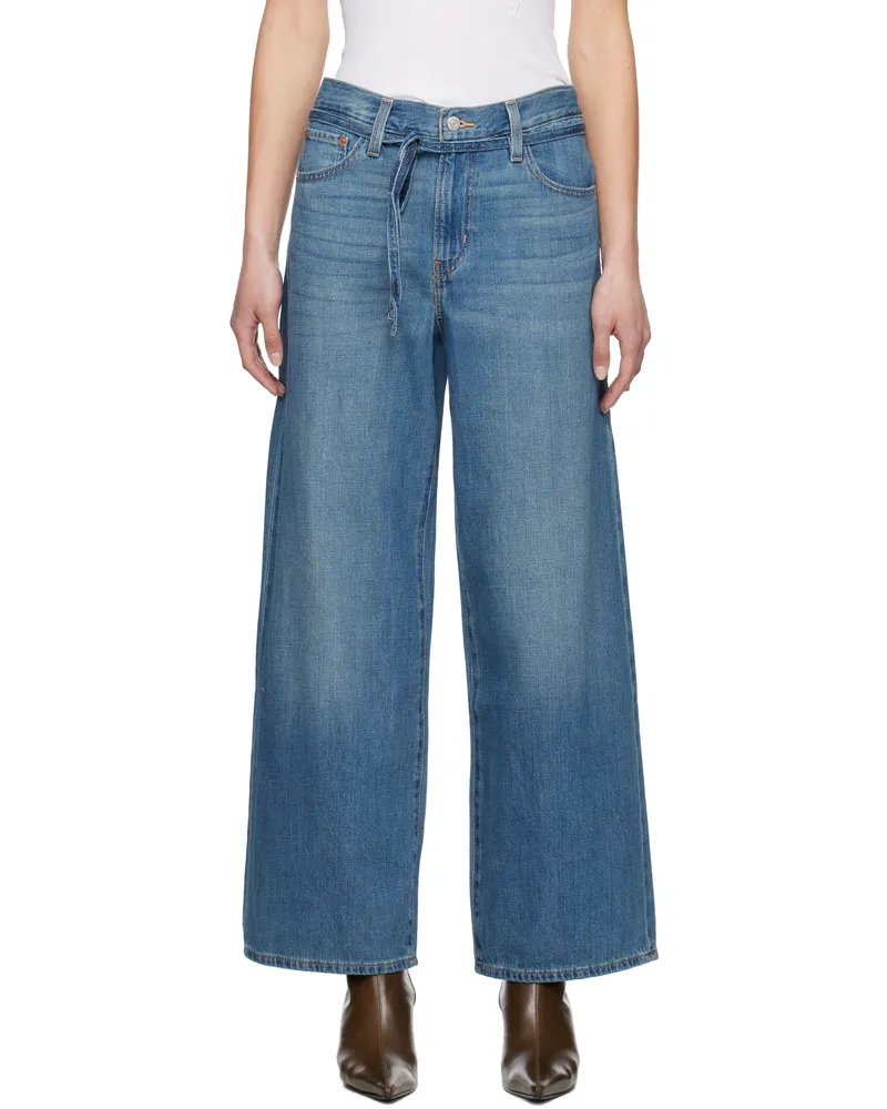 Levi's Blue XL Baggy Straight Linen+ Jeans Stop