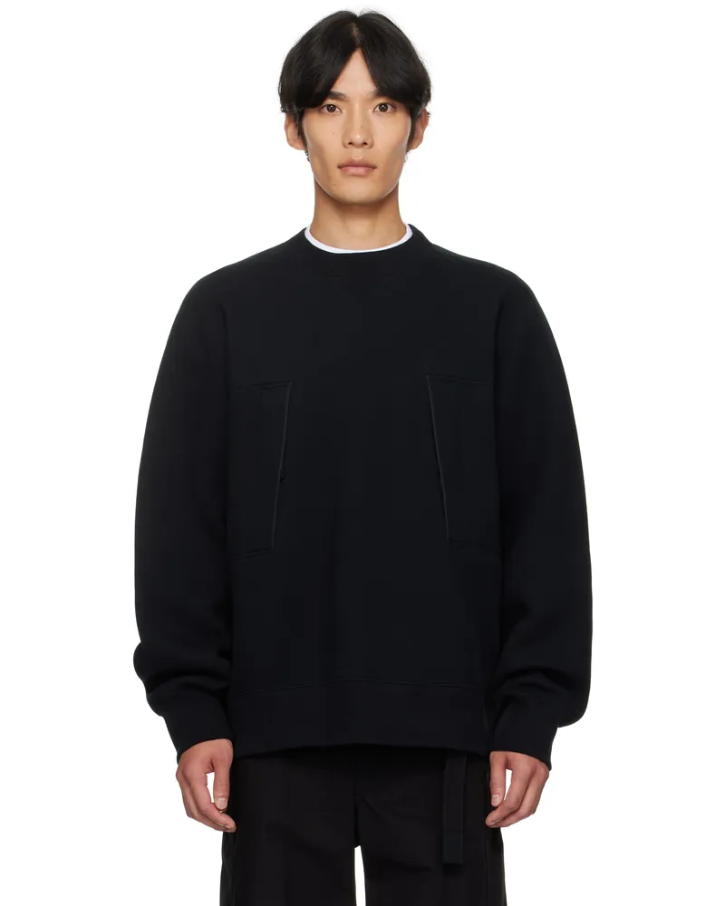 Sacai Black Sponge Sweat Sweatshirt 001