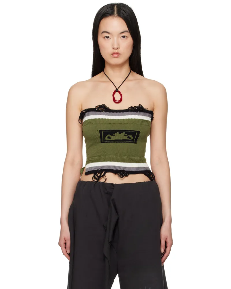 OTTOLINGER Green Knit Tube Top Green-white
