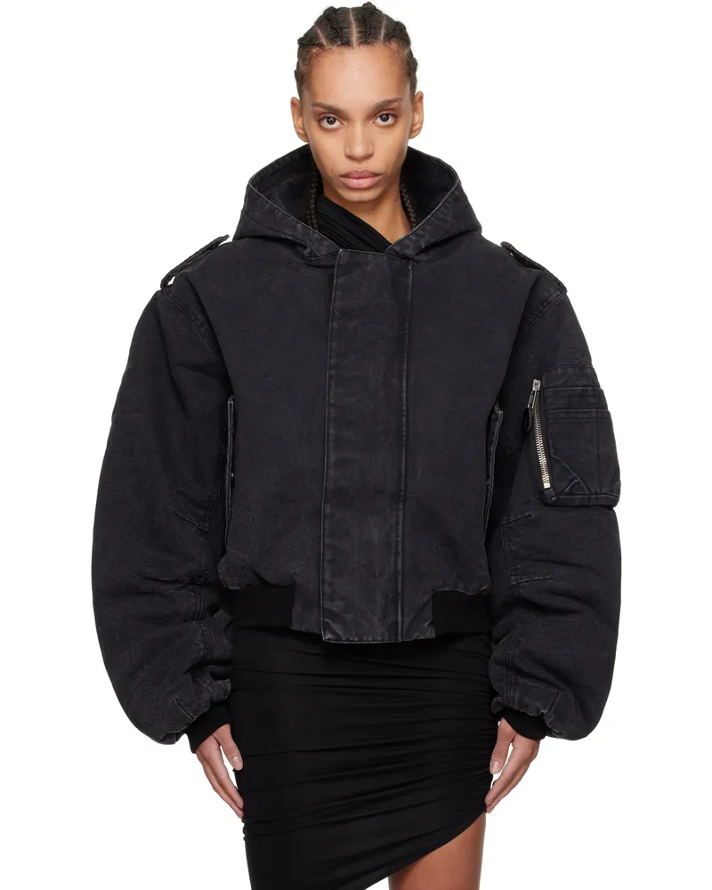 Entire Studios SSENSE Exclusive Black W2 Bomber Jacket Iron