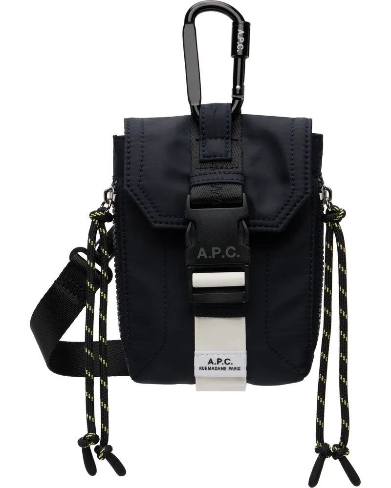 A.P.C. Navy Trek Crossbody Pouch Iak