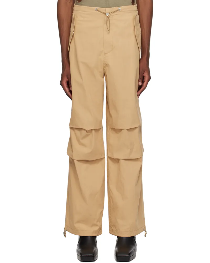 Dion Lee Beige Toggle Parachute Trousers Dune