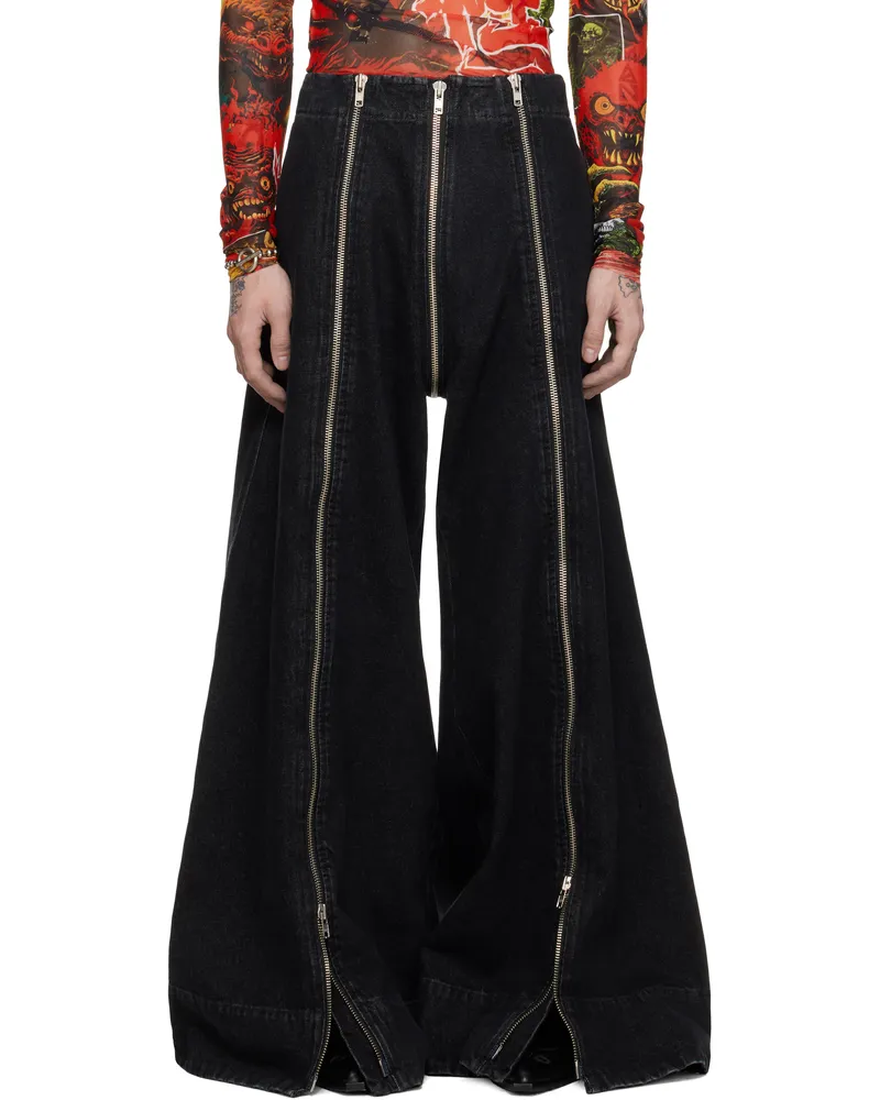 LU'U DAN Black Flight Jeans Black