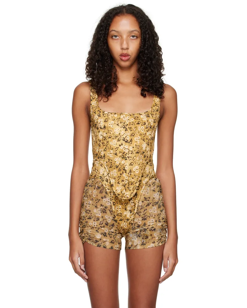 Charlotte Knowles Yellow Floral Corset Wall