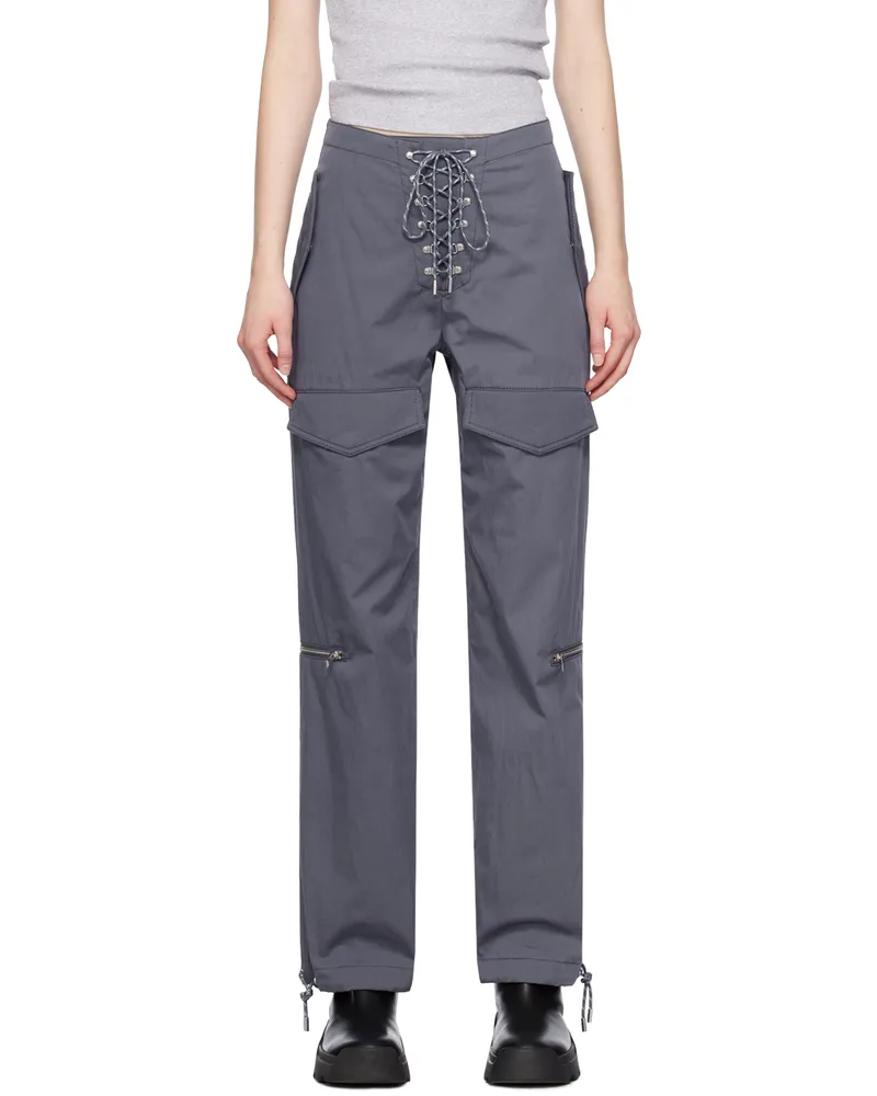 Dion Lee Gray Hiking Pocket Trousers Asphalt