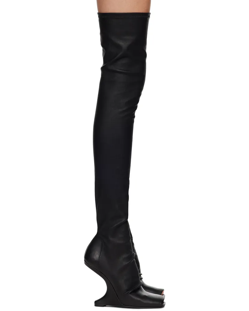 Rick Owens Lilies Black Porterville Cantilever 11 Tall Boots 09