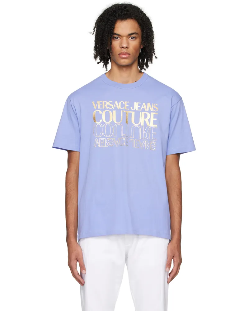 Versace Jeans Blue Bonded T-Shirt Eg26