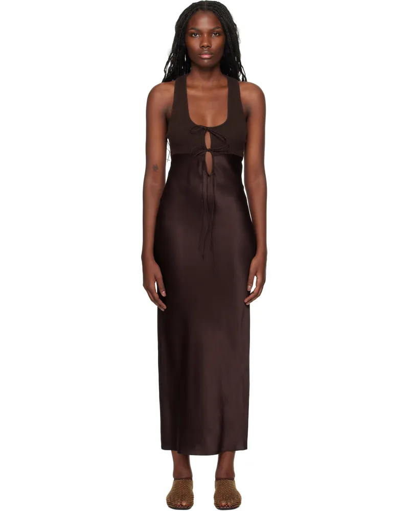 Christopher Esber Burgundy Monument Cami Maxi Dress Mahogany