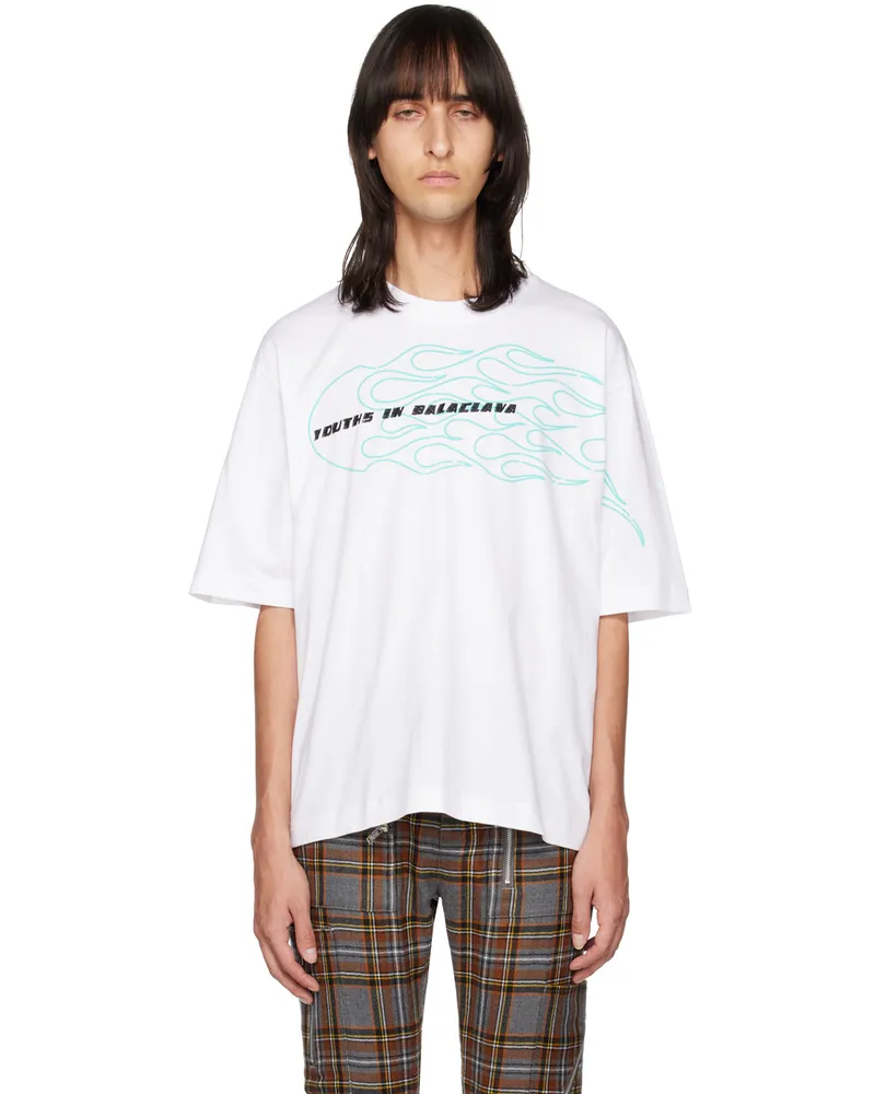 Youths In Balaclava White Print T-Shirt 2