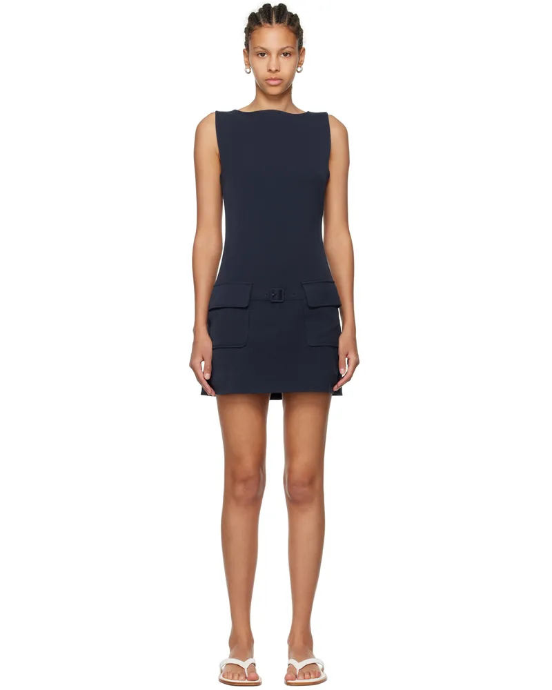 STAUD Navy Sheila Minidress Nvy