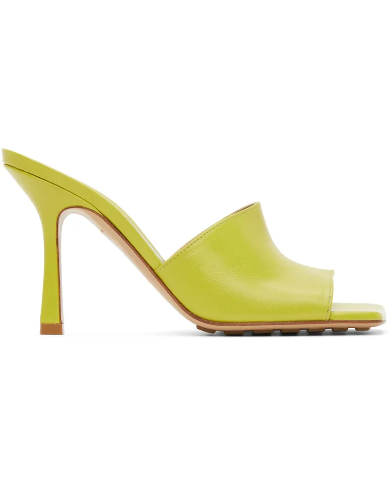 Bottega Veneta Green Stretch Heeled Sandals 7275