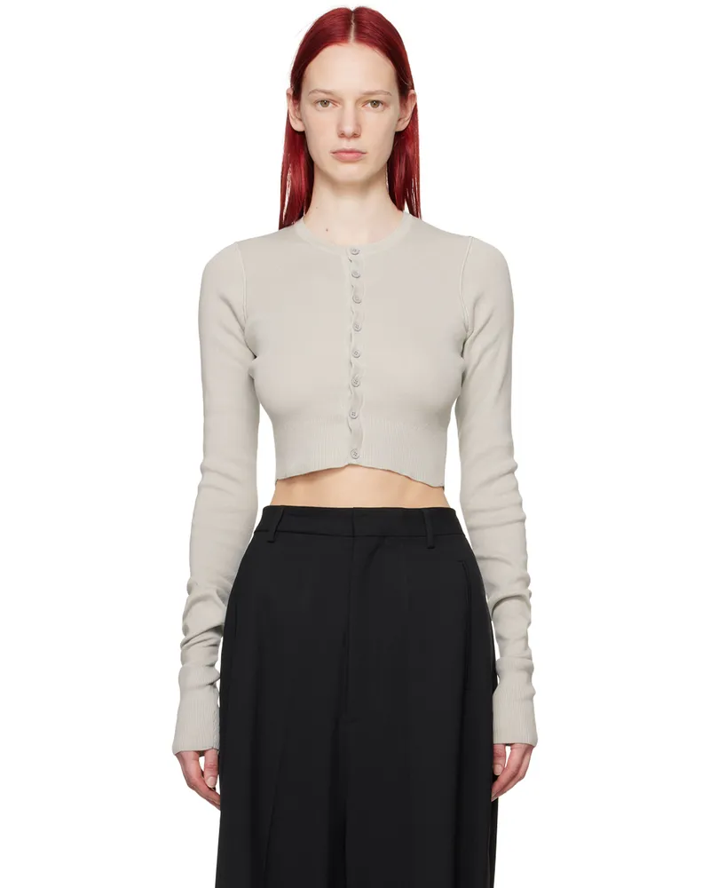 Maison Margiela Gray Cutout Cardigan 800