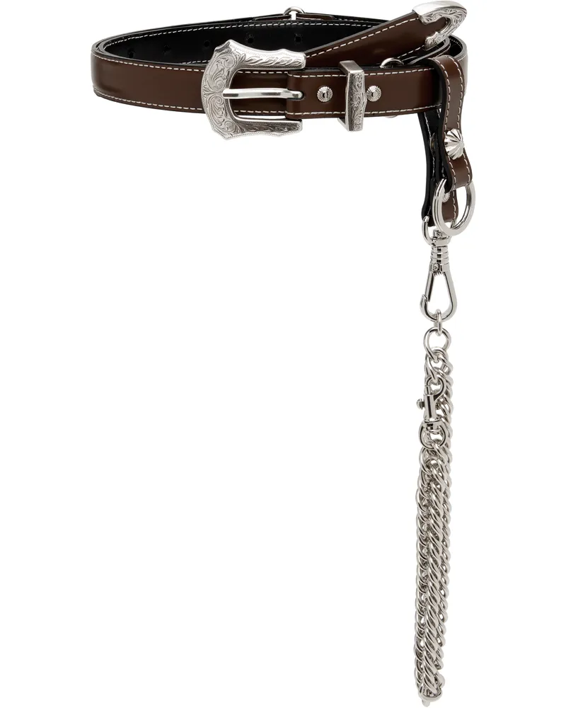 Toga Brown Chain Key Ring Belt 05
