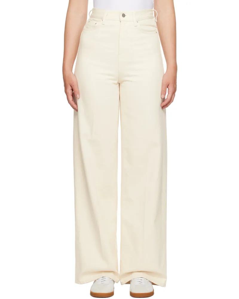 Totême Off-White Wide Leg Jeans 116