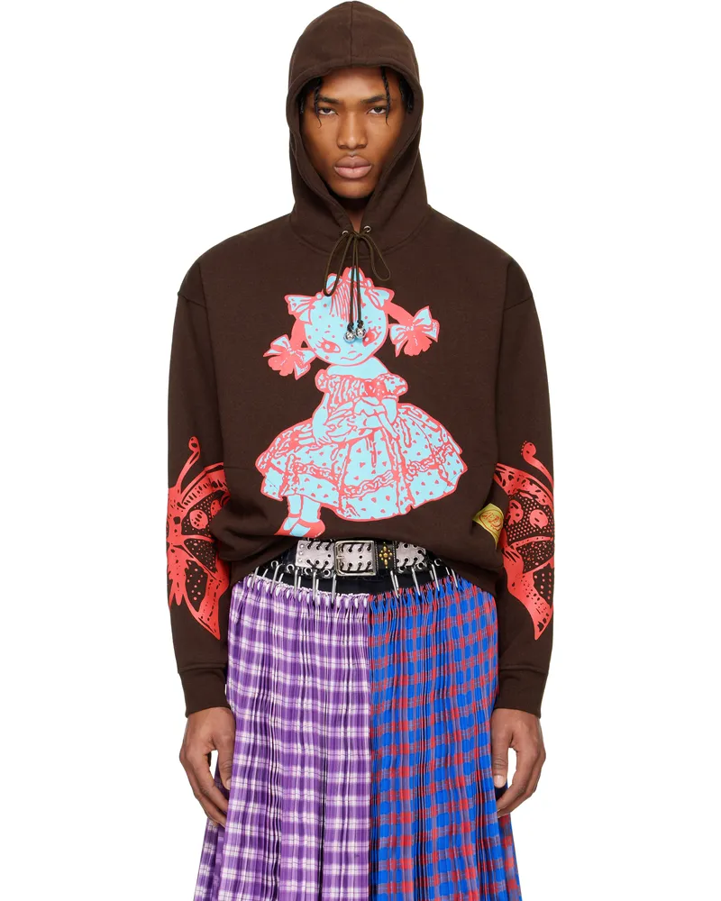 CHOPOVA LOWENA Brown Dotty Hoodie Brown