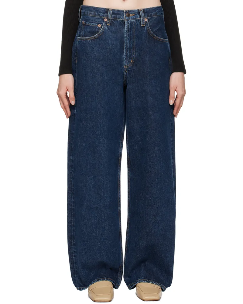 AGOLDE Navy Low Curve Jeans Pendulum