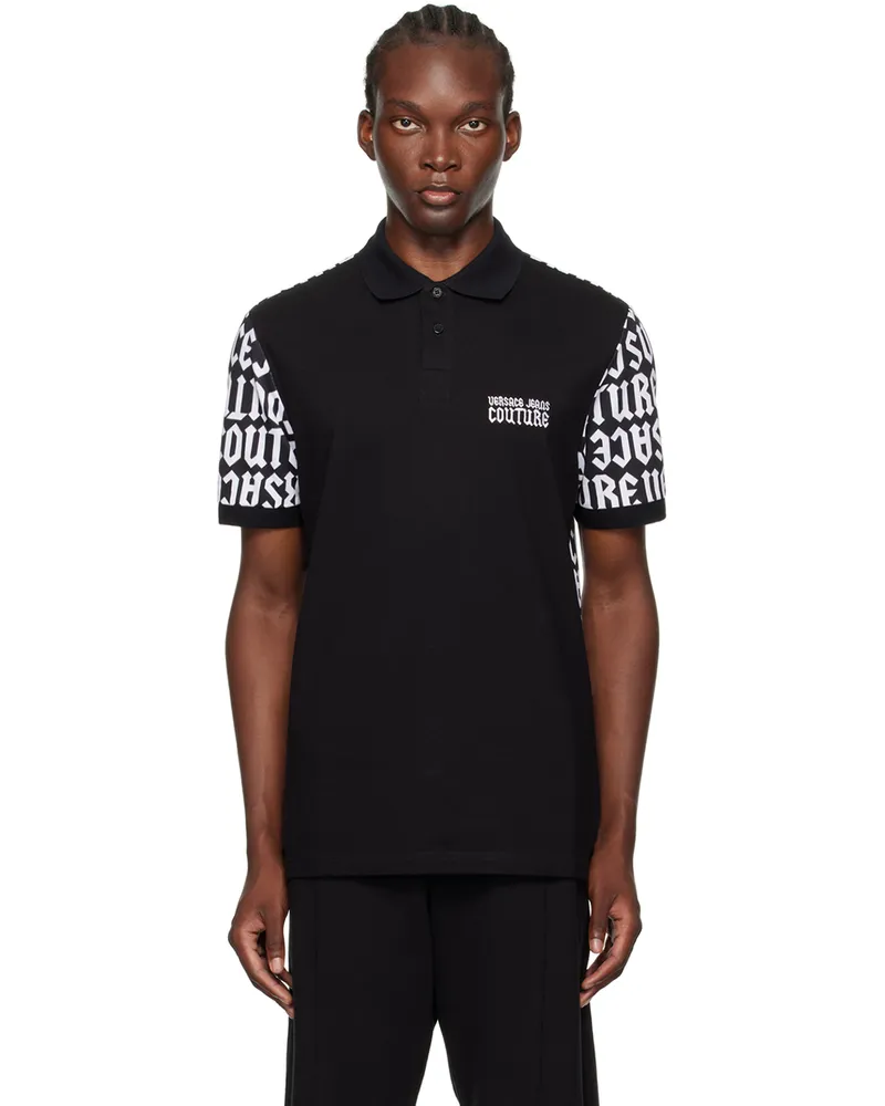 Versace Jeans Black Logomania Polo El01-899