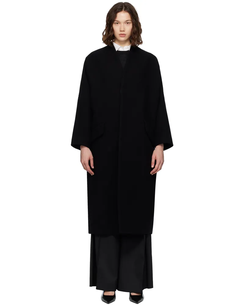 Maison Margiela Black Wool Felt Coat 900