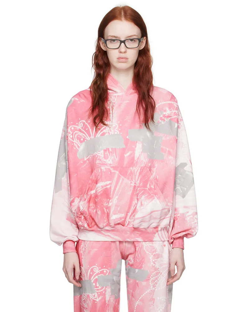Praying Pink Garbage Hoodie Pink