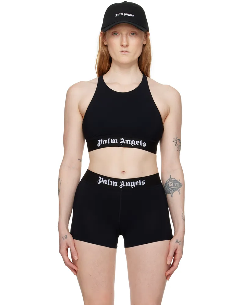Palm Angels Black Crewneck Sport Bra Black