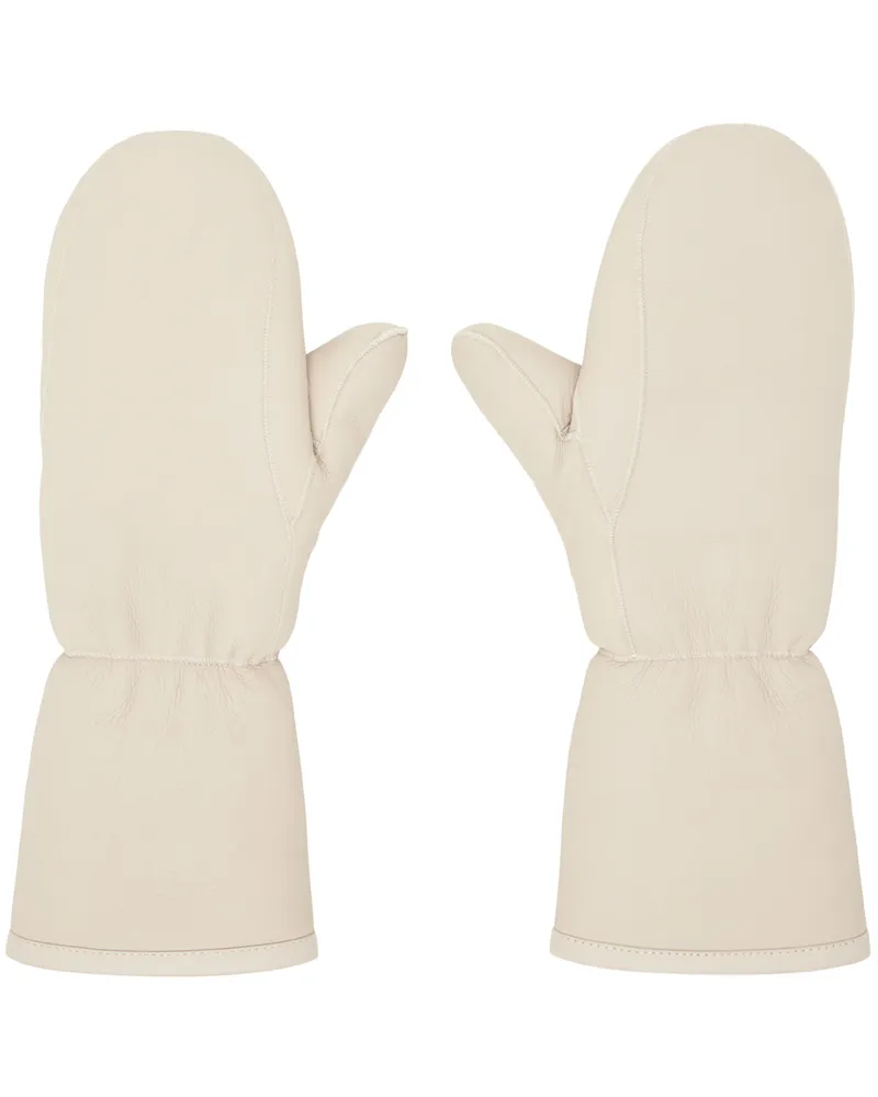 Yves Salomon Beige Merinillo Mittens A1006