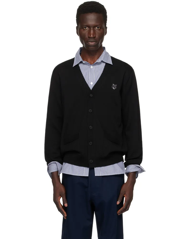 Kitsuné Black Bold Fox Head Cardigan P199