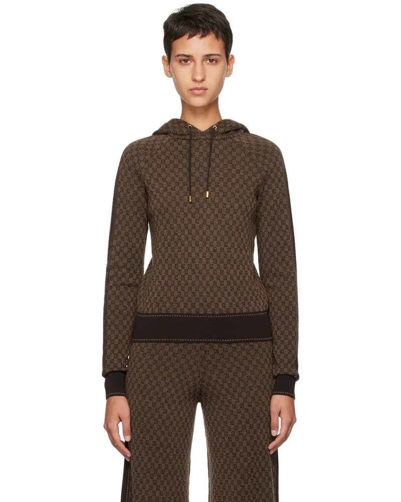 Balmain Brown Monogram Hoodie Wfp